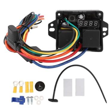 Imagem de Estink Kit de Interruptor Digital Elétrico para Ventilador Termático, Controlador Digital de Ventiladores de Radiador 12V 24V Temperatura Ajustável de 104℉ a 230℉ Com Display LED para