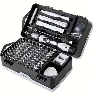 Imagem de Conjunto de chaves de fenda de precisão 115 em 1, kit de ferramentas de reparo magnético para eletrônicos, telefone, computador, relógio, console de jogos