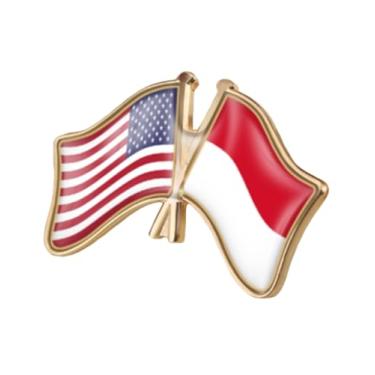 Imagem de QTAOEIONG Bandeiras dos Estados Unidos, EUA, América, EUA e muitos outros países, broche de liga de amizade com cruz, 1.3x0.9inch/32x23mm, Metal, Sem Pedra Preciosa