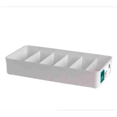 Imagem de Organizador PP Modular C/ Divisórias Branco 35,5x10,5x7,5 - Paramount
