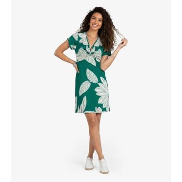 Imagem de Vestido Curto Feminino Em Liganete Select Verde, P, Verde