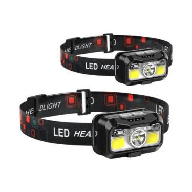 Imagem de Lanterna De Cabeça LED Recarregável Super Brilhante De 1200 Lúmens Com