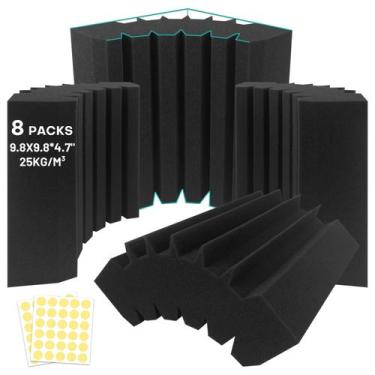 Imagem de Bass Traps Acoustic Foam Corner, pacote com 8 Knightsacoustic