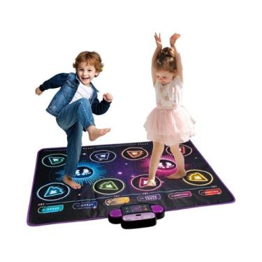 Imagem de Tapete Musical Infantil Grande 90x90cm Tapete De Dança Elétrico Com Lu