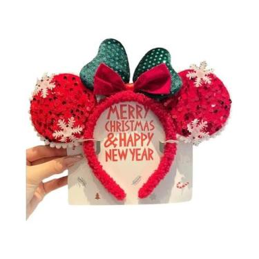 Imagem de Tiara De Cabelo Feminina Com Laço Da Minnie, Decoração Para Festas De 