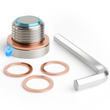 Imagem de DEEFILL Bujão de drenagem de óleo de motor magnético de aço inoxidável adequado para Porsche 911 986 996 997 Boxster Cayman Substitui 90021902030 90021902031