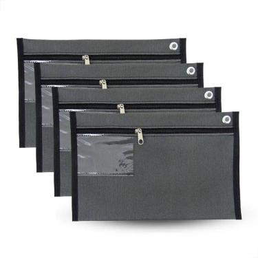 Imagem de 4 Malotes Pasta Documentos Escritório Contabil Cinza-Escuro