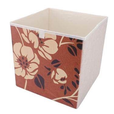 Imagem de Zerodis Caixa de Armazenamento Dobrável Caixas de Armazenamento Abertas Pano Decorativo Cubo Cesta Armário Caixa de para Home Office Quarto Prateleira Organizando Roupas Cobertores Livros 30x 30cm