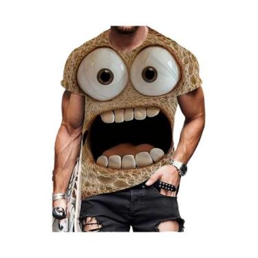Imagem de Camiseta Masculina Com Estampa De Pato Em Desenho Animado 3D, Poliéste