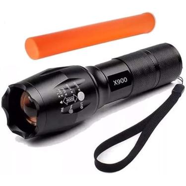 Imagem de Lanterna TÁTICA RECARREGÁVEL Led 1000M Kit com bateria e Sinalizador