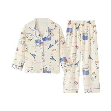 Imagem de Conjunto De Pijamas De Outono Inverno Para Crianças 2 Peças Camiseta D