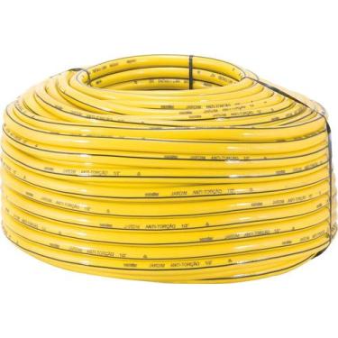 Imagem de Mangueira para jardim 1/2" amarela antitorção com 200 metros - Vonder