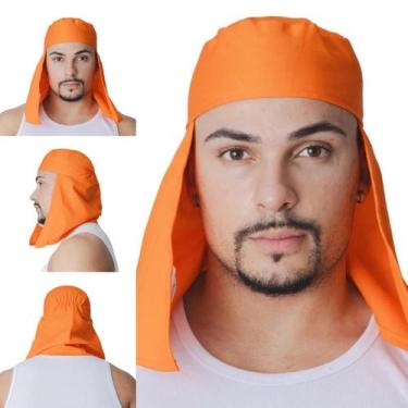 Imagem de Kit 5 Touca Profissional Brim Legionário Proteção Solar Maicol, Laranj