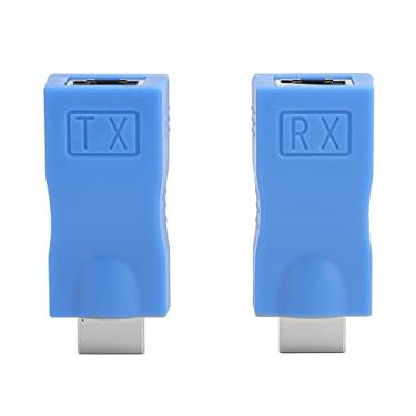 Imagem de Adaptador de sinal, interface multimídia HD macho para Rj45 fêmea extensor transmissor receptor adaptador com padrão IEEE-568B para cabos CAT-5e/6