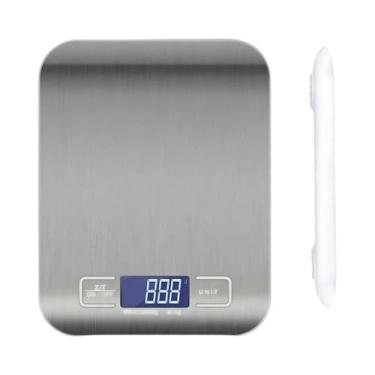 Imagem de Balança De Cozinha Em Aço Inoxidável 10KG Com LCD Para Medição De Prec