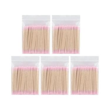 Imagem de Cotonetes De Madeira Com Ponta Dupla Descartáveis Para Lábios, Limpeza