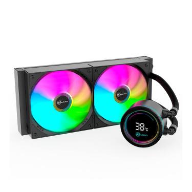 Imagem de Water Cooler Gamer Kalkan Alpha 240mm ARGB Com Display Preto
