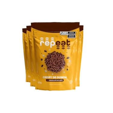 Imagem de Repeat Foods, Kit 4 Crispy De Chocolate Ao Leite Com Quinoa Repeat 50G