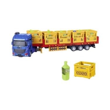 Imagem de Caminhão De Brinquedo Grande De Liga Fundida Para Transporte De Frutas