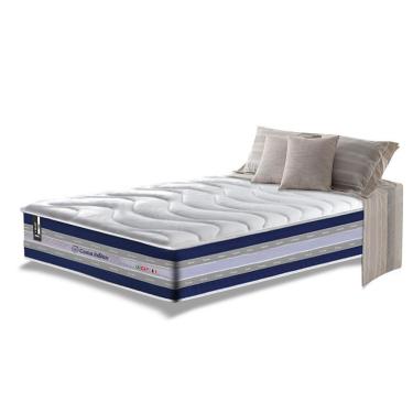 Imagem de Colchão Solteiro De Molas Ensacadas D33 Cama Inbox Select Firme 88x188x32 Azul