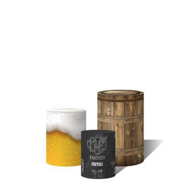 Imagem de Trio Capas Para Cilindro Versátil Chalkboard Boteco Cerveja Barril  C/