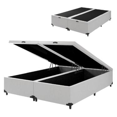 Imagem de Cama Box Com Baú Queen 1,58m Prince Branco Branco