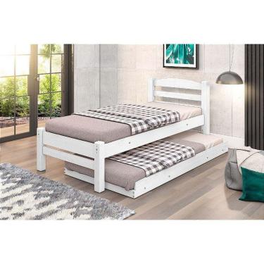 Imagem de Bicama de Solteiro Madeira Maciça cor Branca