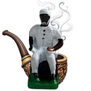 Imagem de Imagem de Preto Velho Colorido 5 cm  Sabedoria  Proteção  Humildade Es