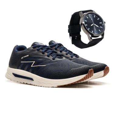Imagem de Kit Tênis + Relógio Masculino Action Street Corrida Leve-Masculino