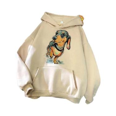 Imagem de Moletom Feminino Engraçado Com Capuz Estilo Coreano 2023, Moletom Góti