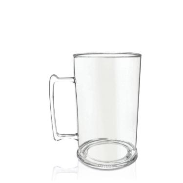 Imagem de Kit 4 Canecas Chopp Acrílico Transparente KrystalON