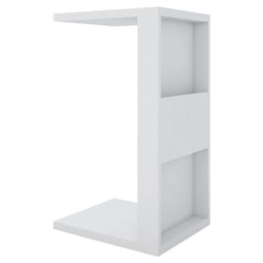 Imagem de Mesa Apoio Lateral Book Sofá Ou Cama Caemmun Branco