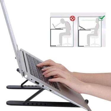 Imagem de Suporte Regulável para Notebook Evite Dores nas Costas e Pescoço - SME