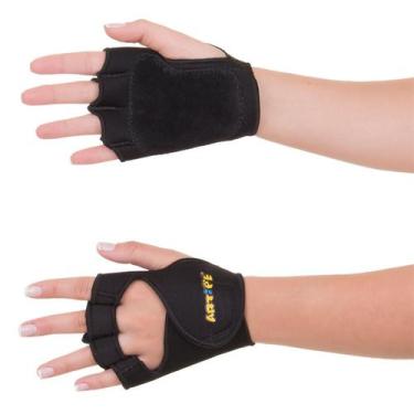 Imagem de Luvas Para Musculação Neoprene Palma De Couro Preto Artipé - ARTIPE OR