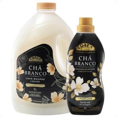 Imagem de Kit Coala Laundry Chá Branco: Lava-Roupas Líquido 3L e Amaciante Conce