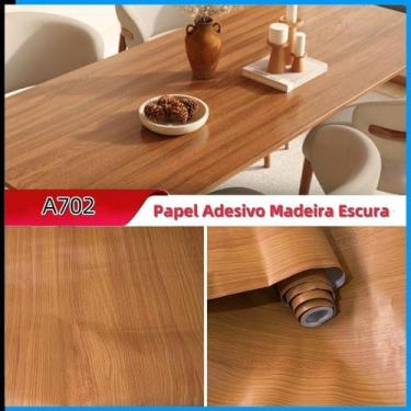 Imagem de Papel Adesivo Madeira para Envelopamento 10 Metros ideal para Moveis, 