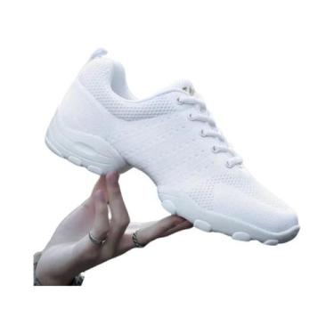 Imagem de Tênis De Dança Femininos Leves E Respiráveis, Sola De Couro E Malha, S