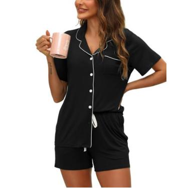 Imagem de Conjunto de pijama ZMJ, conjunto de lounge de 2 peças para mulheres, p