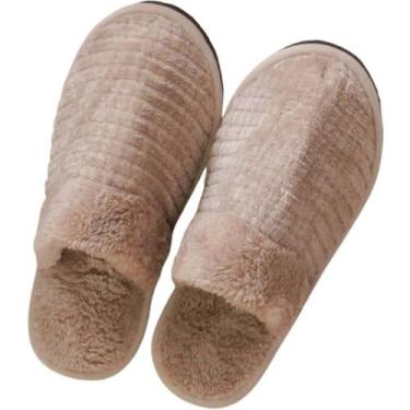 Imagem de Chinelo Pantufa Luxus Microfibra 100% Poliéster Bene Casa, 37/38, Bege