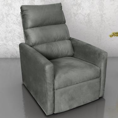 Imagem de Poltrona Reclinável Do Papai Neiva Suede Diferencial De Conforto Chumbo CasaH