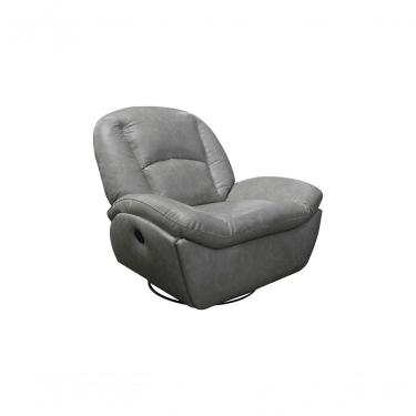 Imagem de Poltrona Reclinável Soft Glider Elétrica Couro Natural Soft Gray Mempra Móveis