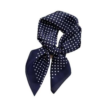 Imagem de Lenço Quadrado De Cetim Com Estampa Floral Para Mulheres, Foulard Maci