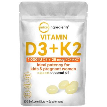 Imagem de Suplemento de microingredientes Vitamina D3 1.000 UI + K2 25mcg-Unissex