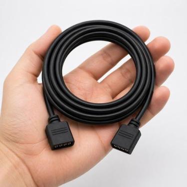 Imagem de Adaptador Extensor RGB 4 Pinos 1m Para Fita LED 12V Ideal Para Sancas 