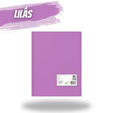 Imagem de Pasta Catálogo Organizadora A4 OEM Linha Color com Visor e 50 Plásticos Internos Formato A4 Resistente à Água Lilás