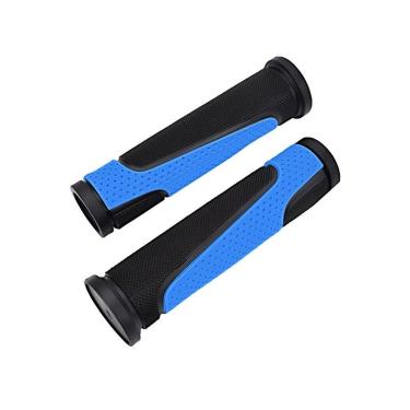 Imagem de Manopla para Bicicleta Manopla GTA 125mm Ergonômica Design Anatômico Preto e Azul OEM