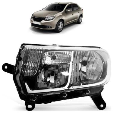 Imagem de Farol Dianteiro Logan 2014 A 2018 Sandero Máscara Negra - Automotive I