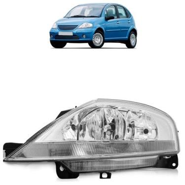 Imagem de Farol Dianteiro C3 2003 A 2012 Máscara Cromada - Automotive Imports, E