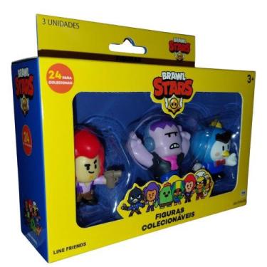 Imagem de Bonecos Brawl Stars Pack 3 Personagens Colt Frank Mister P Multikids