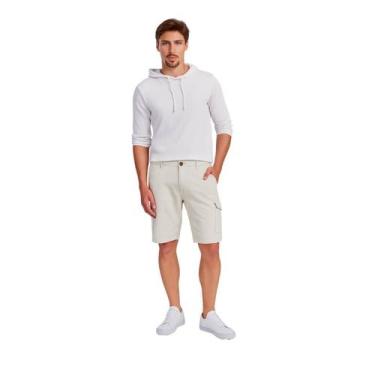 Imagem de Bermuda Masculina Max Denim 002 11981 Cargo Premium, Bege, 40
